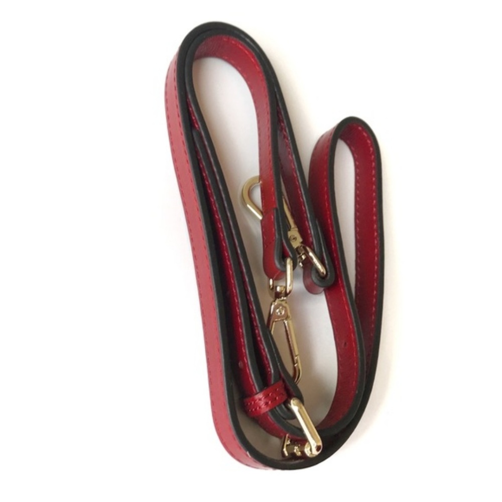 SOLD PIJUSHI Leather Red Embossed Shoulder Bag - Picture 6 of 7